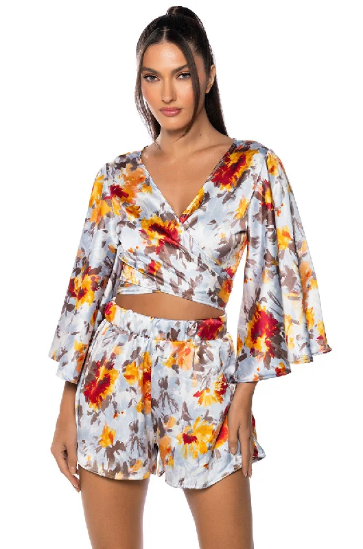PRETTIEST PROBLEM BLOUSE AND SHORT SET Modern Oversized Blouse