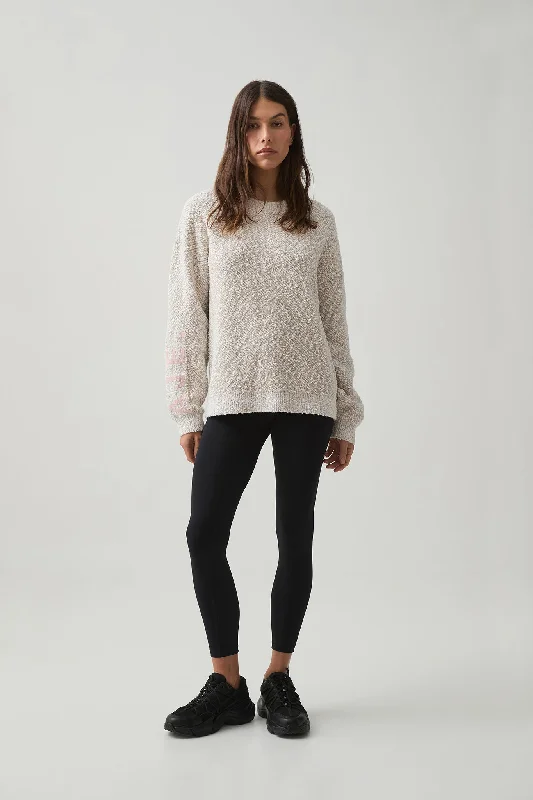 Textured Knit Crew Jumper 417 Stretchy Elastic Breathable