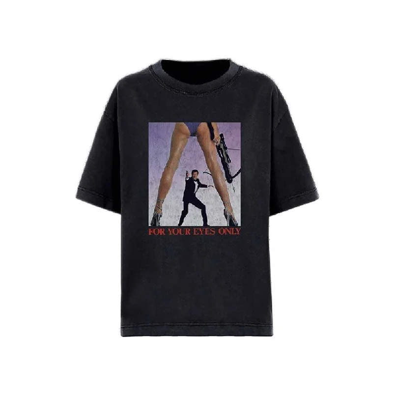 James Bond 007 | Official Band T-Shirt | For Your Eyes Only Solid Color Striped Floral