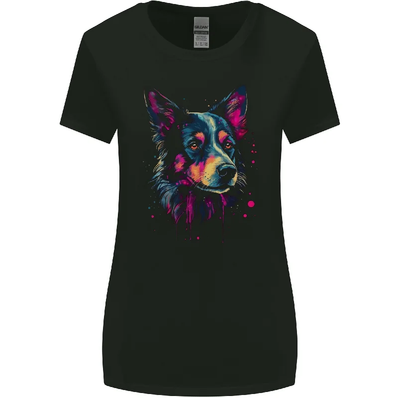 An Awesome Border Collie Dog Womens Wider Cut T-Shirt Welt Pockets Slit Pockets Flap Pockets An Awesome Border Collie Dog Womens Wider Cut T-Shirt Welt Pockets Slit Pockets Flap Pockets