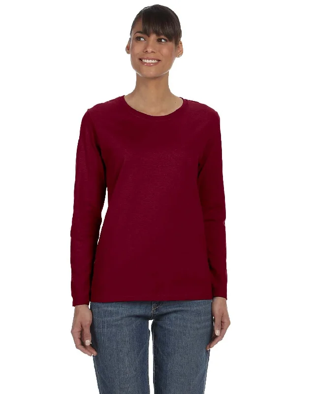 Gildan Ladies Long Sleeve 100% Cotton T-Shirt | Garnet Cotton Fabric Linen Fabric Terry Fabric Gildan Ladies Long Sleeve 100% Cotton T-Shirt | Garnet Cotton Fabric Linen Fabric Terry Fabric