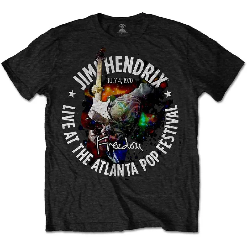 Jimi Hendrix | Official Band T-Shirt | Atlanta Pop Festival 1970 Cashmere Blend Cotton Blend Poly Blend Jimi Hendrix | Official Band T-Shirt | Atlanta Pop Festival 1970 Cashmere Blend Cotton Blend Poly Blend