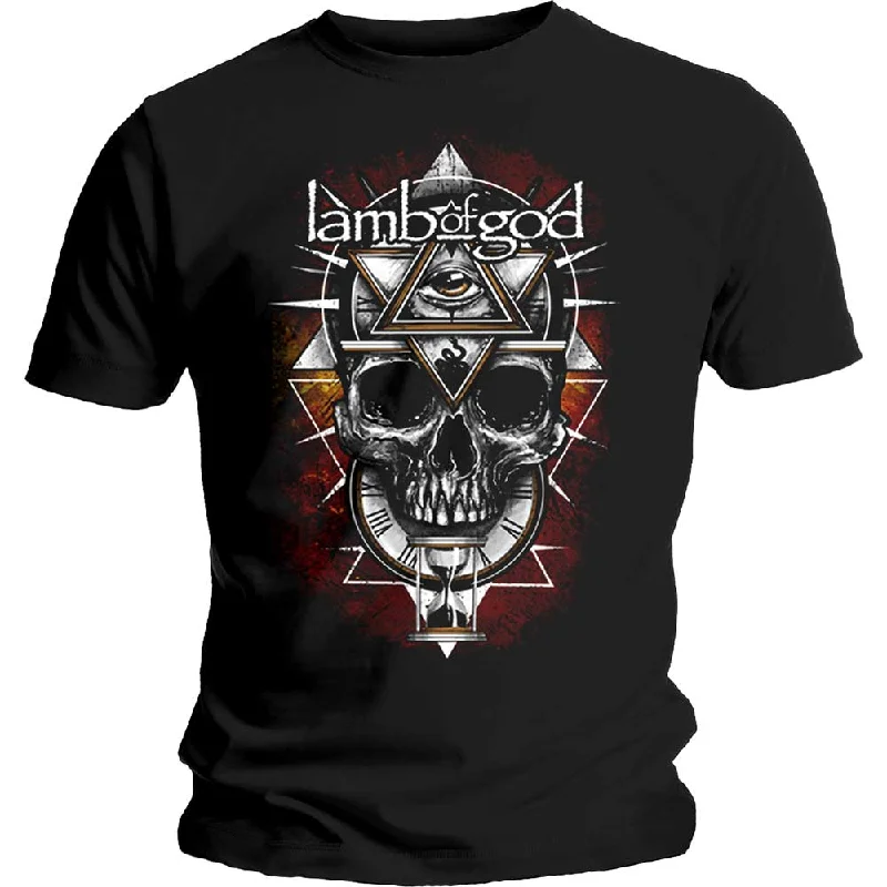 Lamb Of God | Official Band T-Shirt | All Seeing Red Collared Crew Neck Turtle Neck