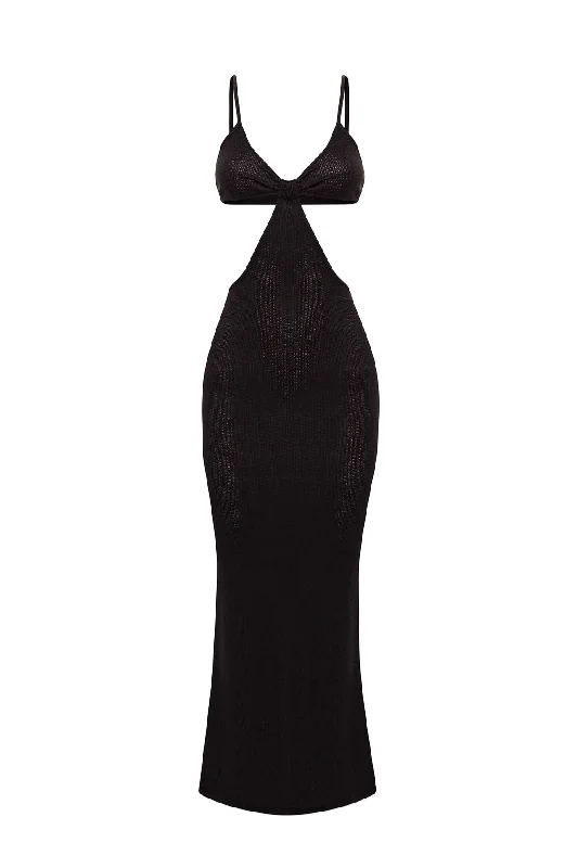 A&A Palma Backless Maxi Dress Elegant Pleated Maxi Dress