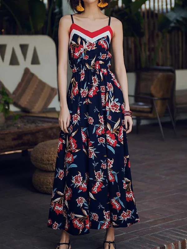 2018 New Spaghetti Strap Printed Bohemia Beach Maxi Dress Comfortable Maxi Dress with Sleeves 2018 New Spaghetti Strap Printed Bohemia Beach Maxi Dress Comfortable Maxi Dress with Sleeves