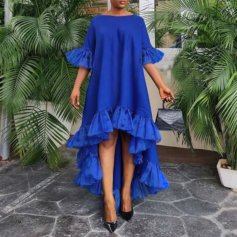 Women Party Dress VONDA Autumn Summer Irregular Hem Maxi Dresses 3/4 Sleeve Lace Patchwork Bohemain Vestidos Asymmetric Robes Elegant Lace-Up Maxi Dress Women Party Dress VONDA Autumn Summer Irregular Hem Maxi Dresses 3/4 Sleeve Lace Patchwork Bohemain Vestidos Asymmetric Robes Elegant Lace-Up Maxi Dress