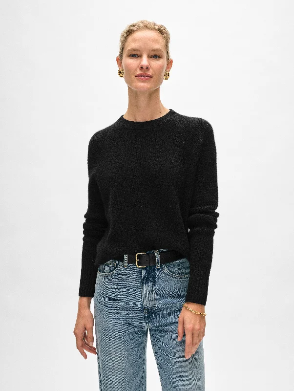 Cashmere Waffle Sweatshirt Hoodie with Rolled Sleeves Casual Relaxed
