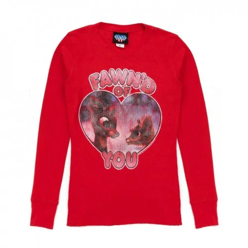 Junk Food Womens/Ladies Rudolph Long-Sleeved T-Shirt Basic T-Shirt Crew Neck Short Sleeve Junk Food Womens/Ladies Rudolph Long-Sleeved T-Shirt Basic T-Shirt Crew Neck Short Sleeve