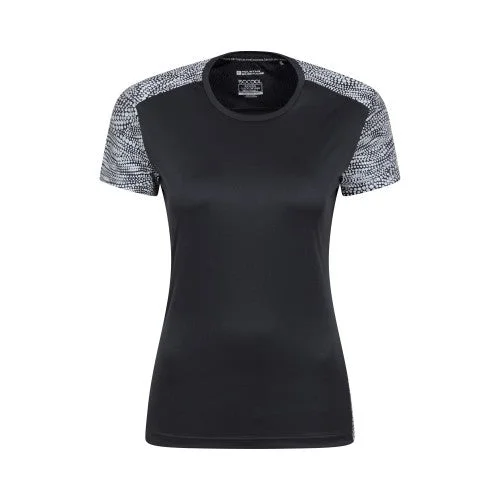 Mountain Warehouse Womens/Ladies Pro Reflective Running T-Shirt Collared T-Shirt Boat Neck A-Line Mountain Warehouse Womens/Ladies Pro Reflective Running T-Shirt Collared T-Shirt Boat Neck A-Line