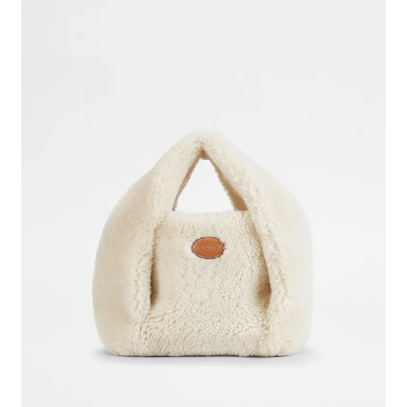Tod's Shirt Shopping Bag in Sheepskin Mini Nylon Fabric Polyester Fabric Spandex Fabric Tod's Shirt Shopping Bag in Sheepskin Mini Nylon Fabric Polyester Fabric Spandex Fabric