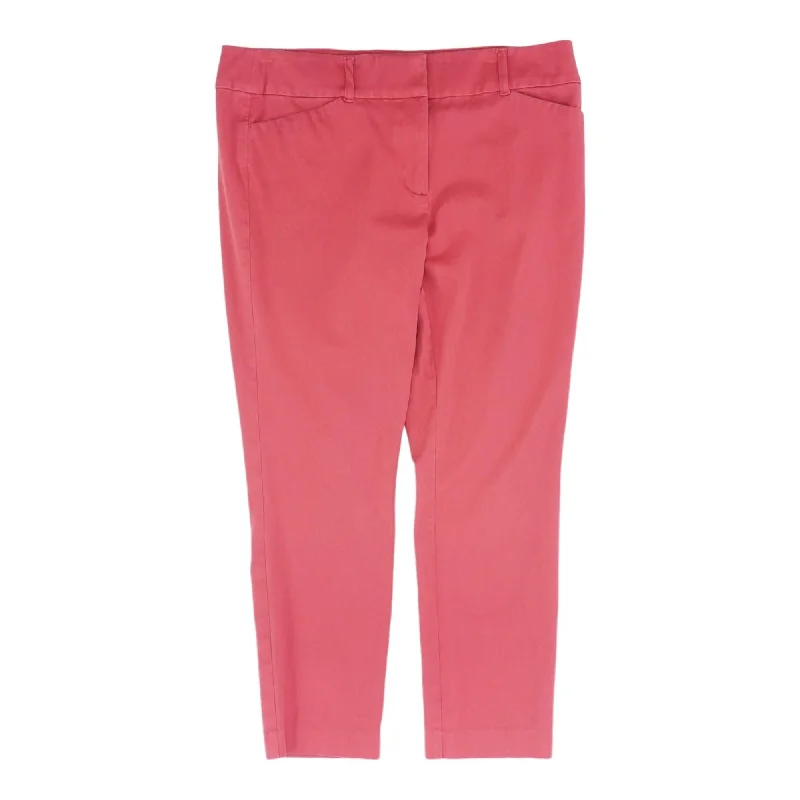 Red Solid Capri Pants Soft Stretch Leggings
