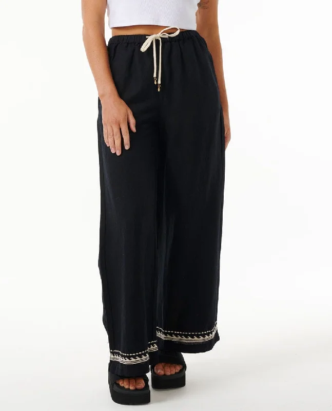 Rip Curl Soleil Wide Leg Pants Relaxed Lounge Trousers