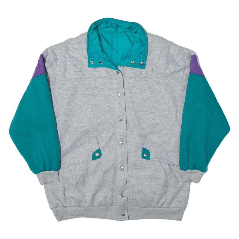 CURRENT SEEN Reversible Womens Shell Jacket Grey 80s L Quilted Jacket Puffer Jacket Insulated Jacket CURRENT SEEN Reversible Womens Shell Jacket Grey 80s L Quilted Jacket Puffer Jacket Insulated Jacket