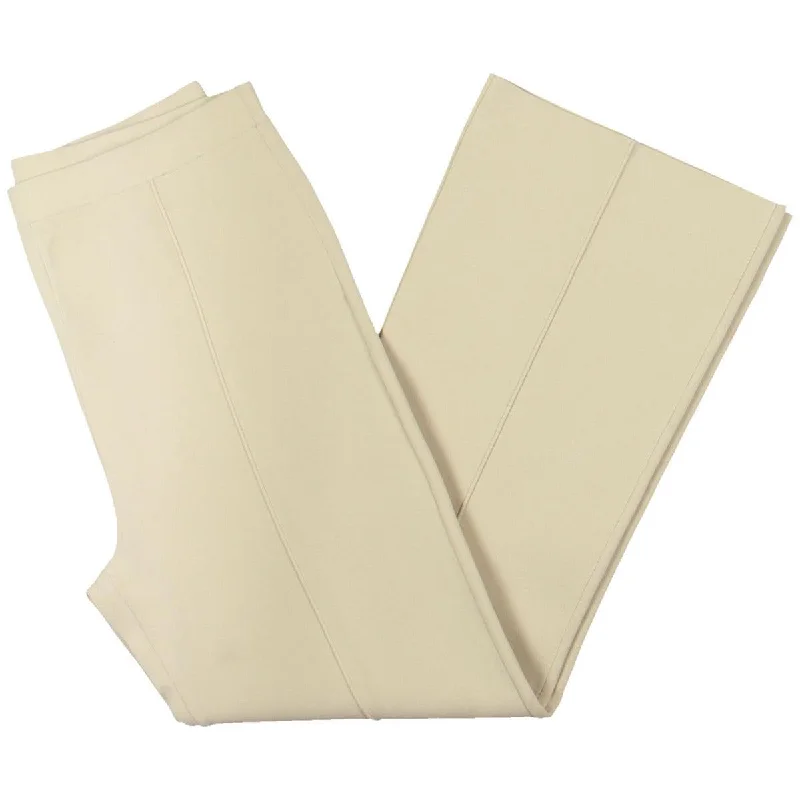 Womens Flare Elastic Waist Dress Pants
