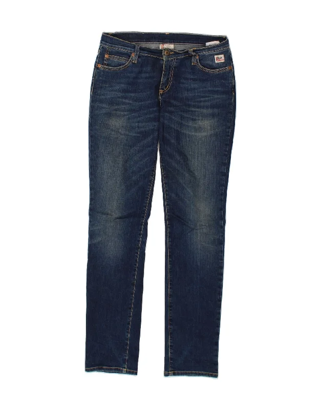 ROY ROGERS Womens Pocket Money Slim Jeans W28 L32 Blue Cotton Fashionable Relaxed Fit Denim ROY ROGERS Womens Pocket Money Slim Jeans W28 L32 Blue Cotton Fashionable Relaxed Fit Denim