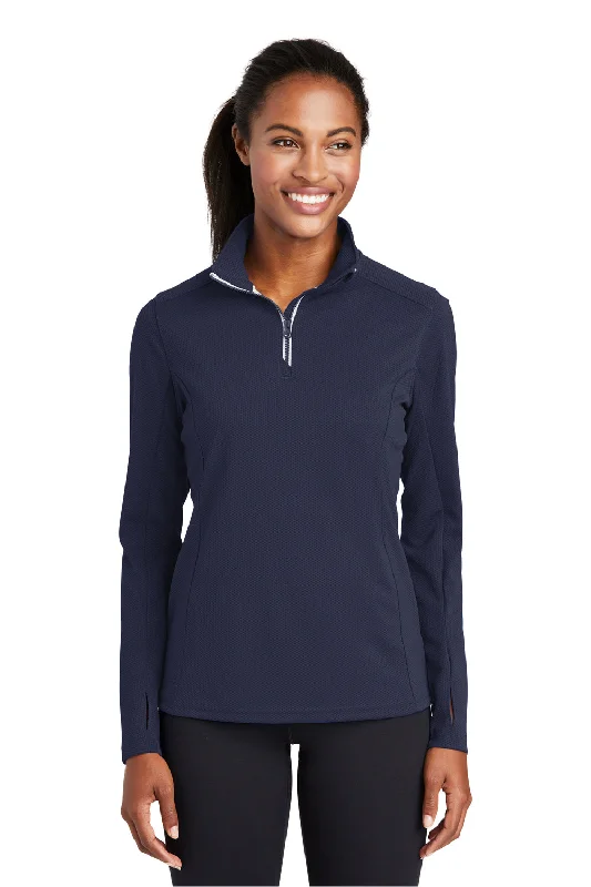 Sport-Tek Womens Sport-Wick Moisture Wicking 1/4 Zip Sweatshirt - True Navy Blue Hoodie Sweatshirt Pullover Sport-Tek Womens Sport-Wick Moisture Wicking 1/4 Zip Sweatshirt - True Navy Blue Hoodie Sweatshirt Pullover